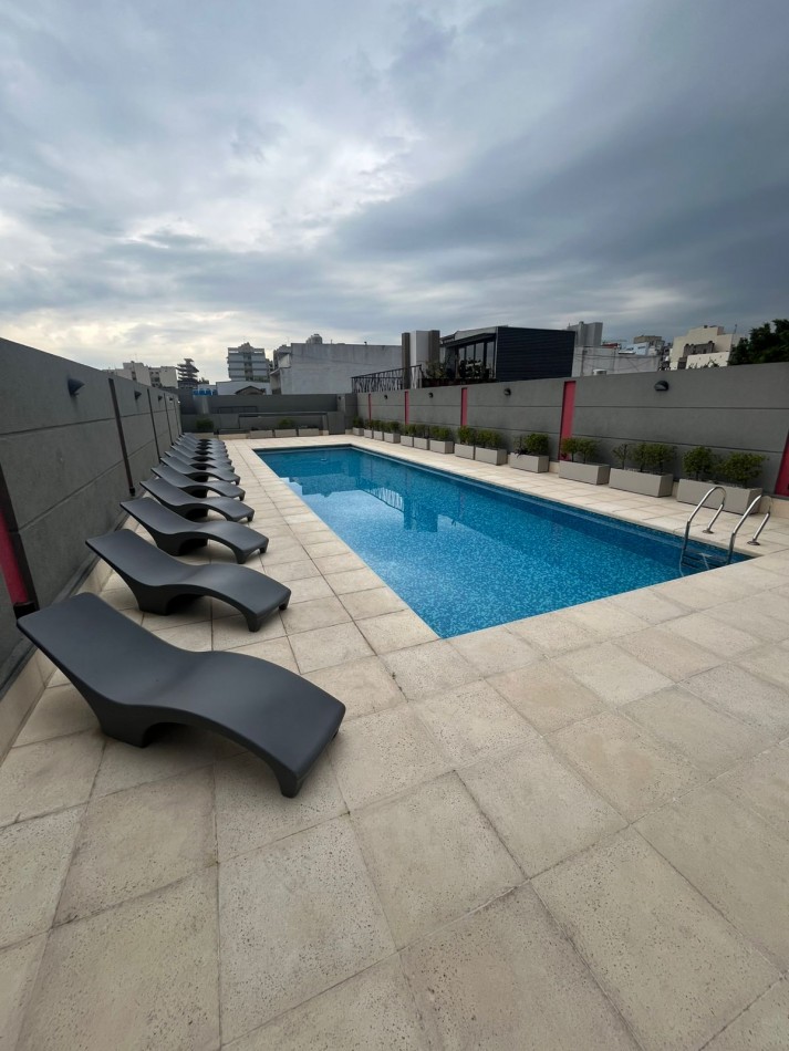VENTA MONOAMBIENTE AL FRENTE BALCON ***APTO CREDITO BANCARIO*** PILETA, GYM, PARRILLA, SUM 